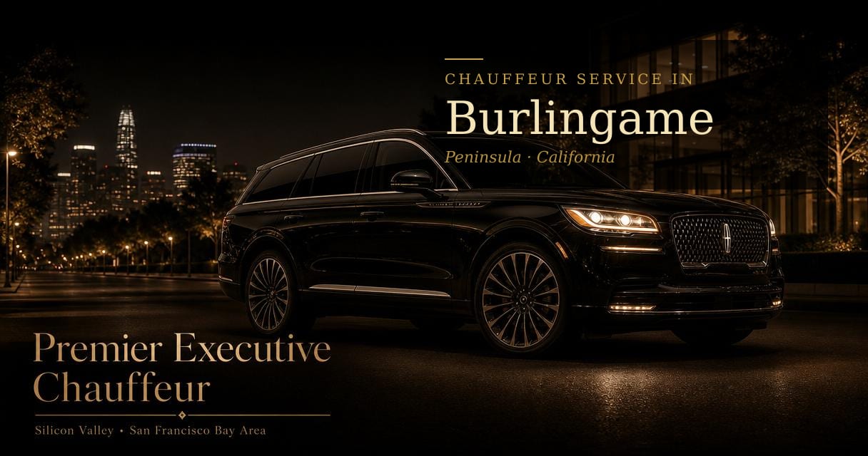 Burlingame, California chauffeur & black car service by Premier Executive Chauffeur