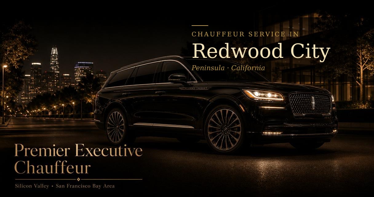 Redwood City, California chauffeur & black car service by Premier Executive Chauffeur