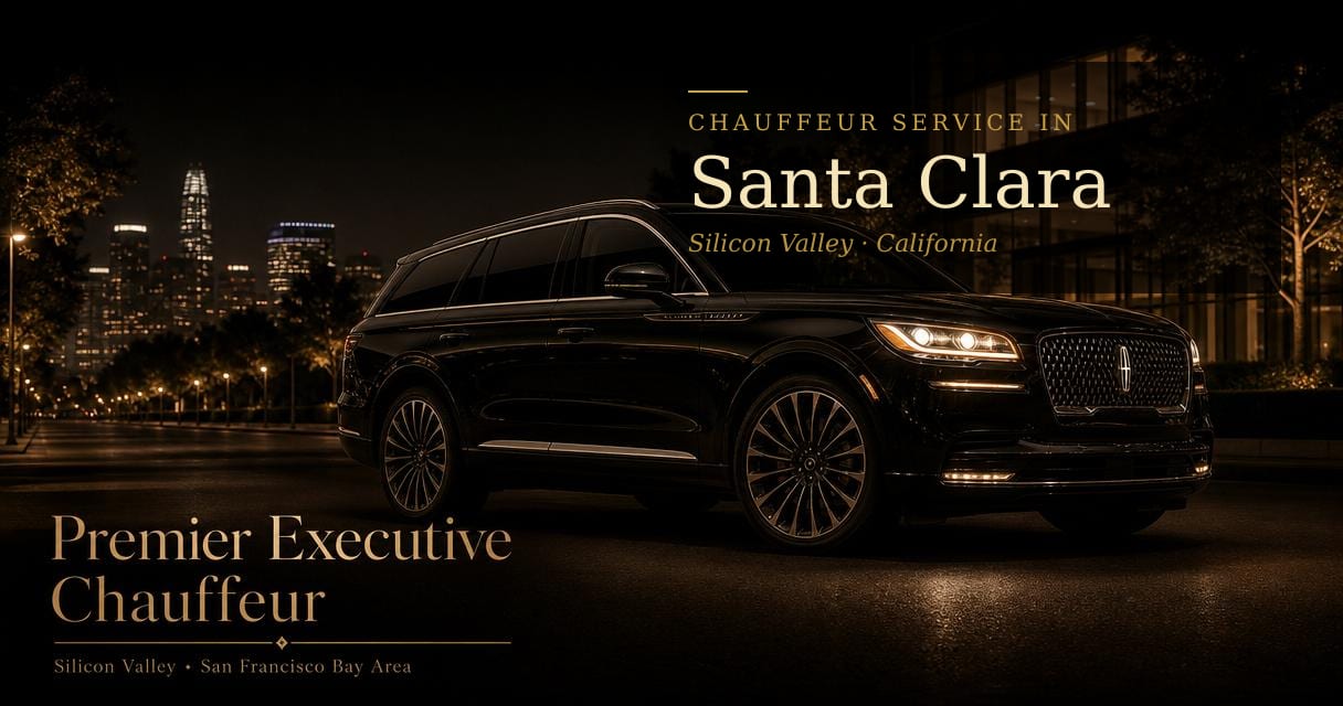 Santa Clara, California chauffeur & black car service by Premier Executive Chauffeur
