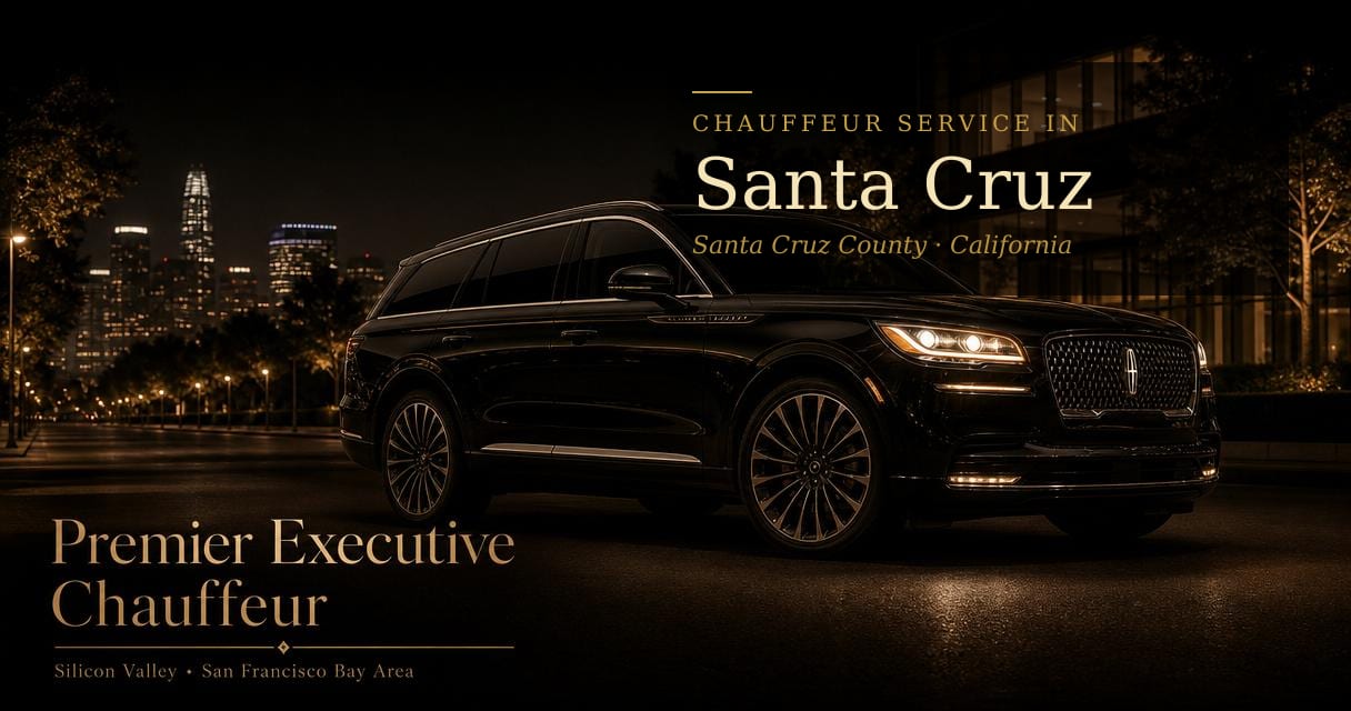 Santa Cruz, California chauffeur & black car service by Premier Executive Chauffeur