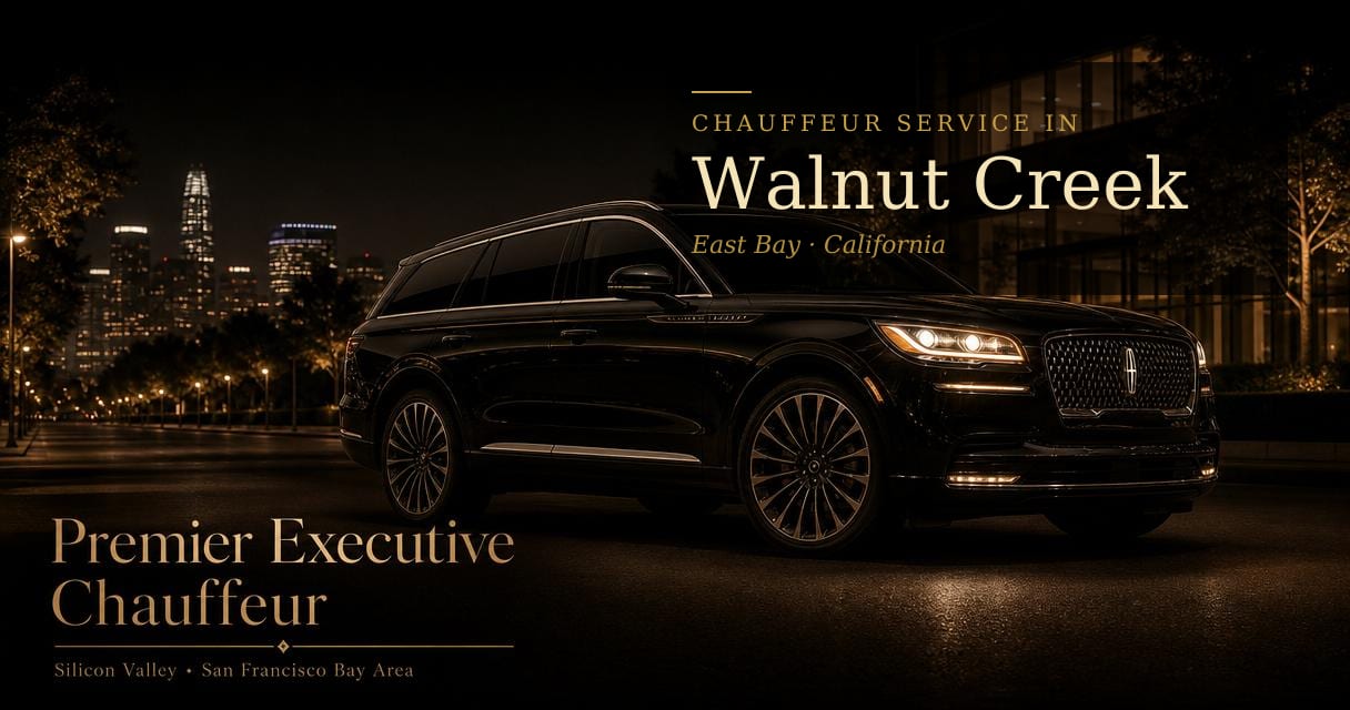 Walnut Creek, California chauffeur & black car service by Premier Executive Chauffeur
